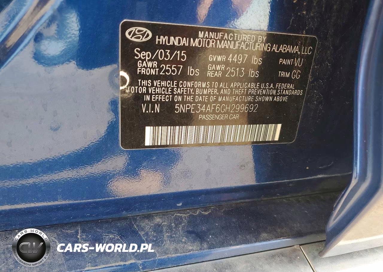 2016 Hyundai Sonata Sport VIN:5NPE34AF6GH299692 - 13