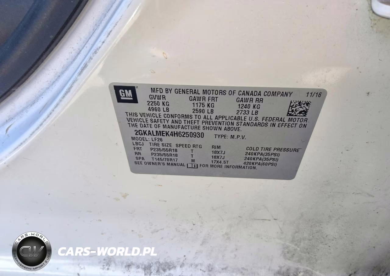 2017 GMC Terrain Sle VIN:2GKALMEK4H6250930 - 13