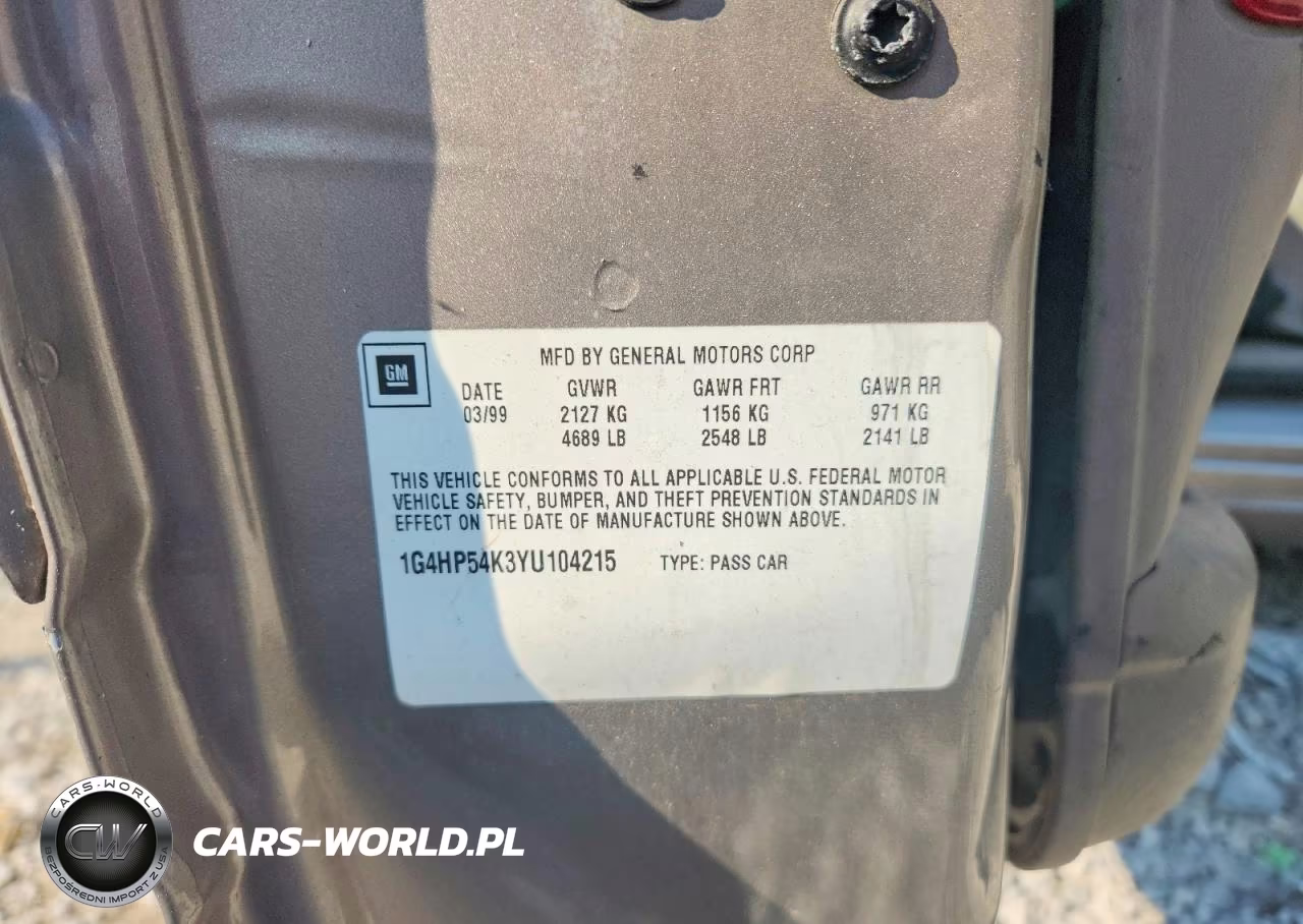 2000 Buick Lesabre Custom VIN:1G4HP54K3YU104215 - 12