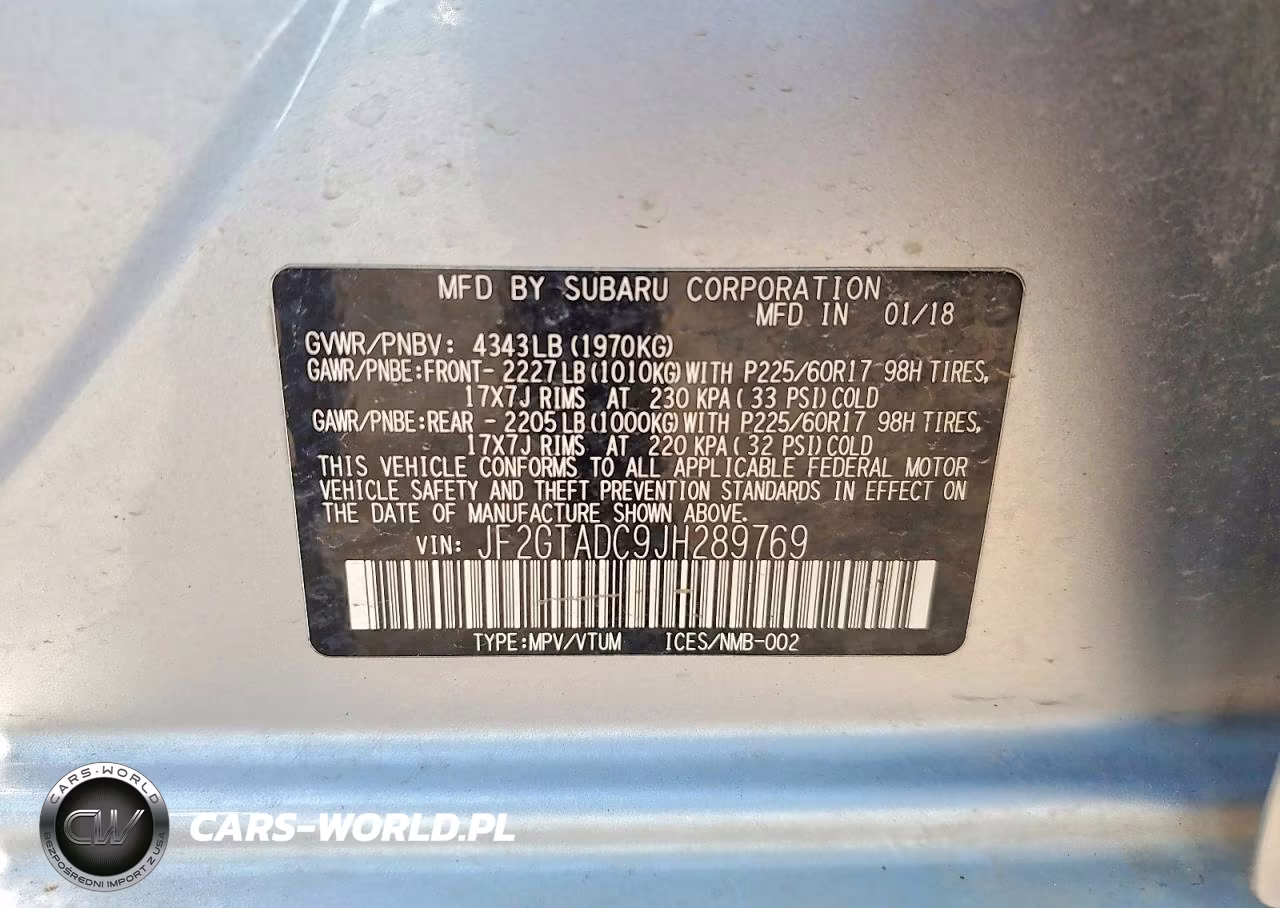 2018 Subaru Crosstrek Premium VIN:JF2GTADC9JH289769 - 13