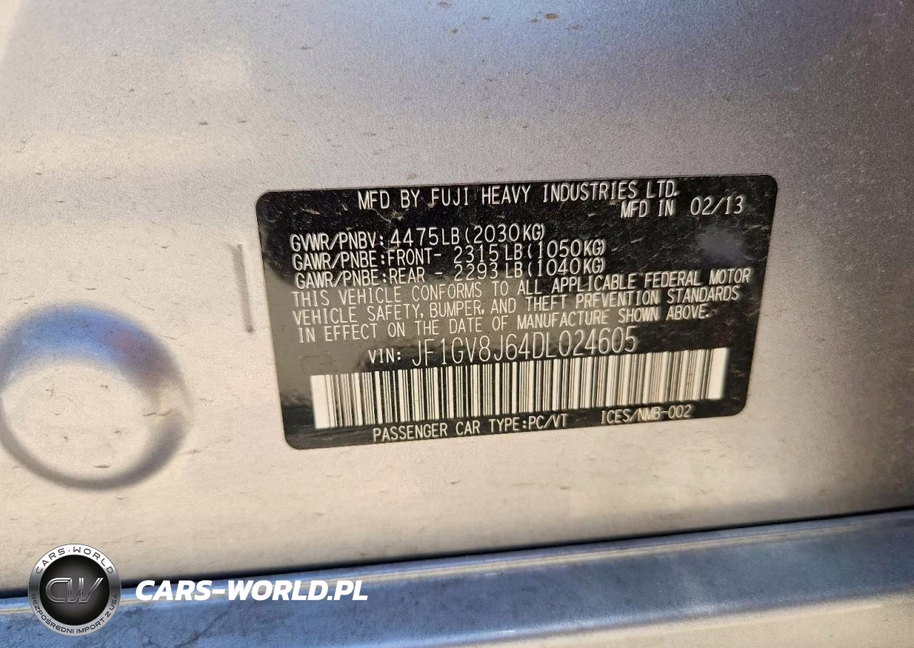 2013 Subaru Impreza Wrx Sti VIN:JF1GV8J64DL024605 - 13
