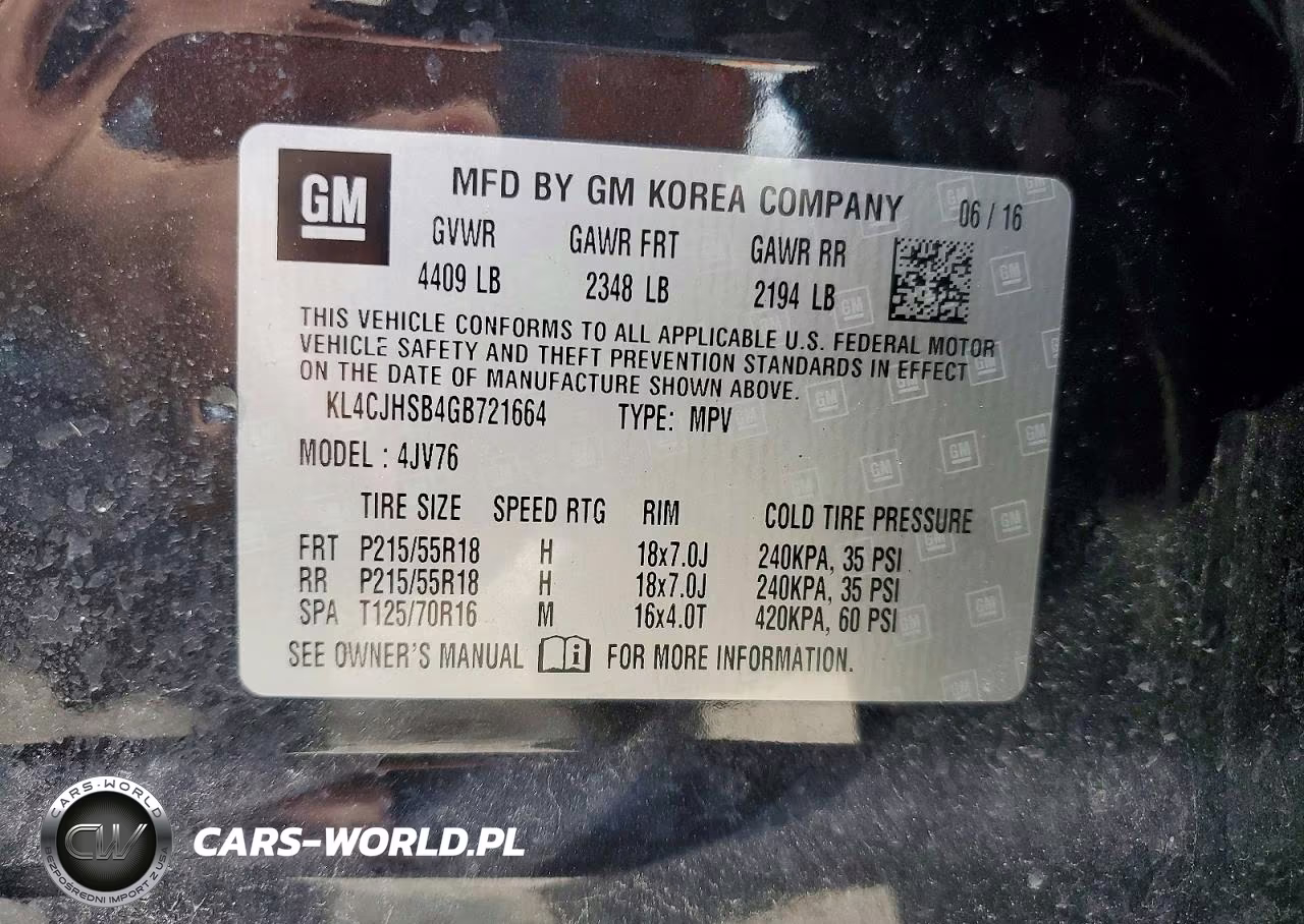 2016 Buick Encore Premium VIN:KL4CJHSB4GB721664 - 13