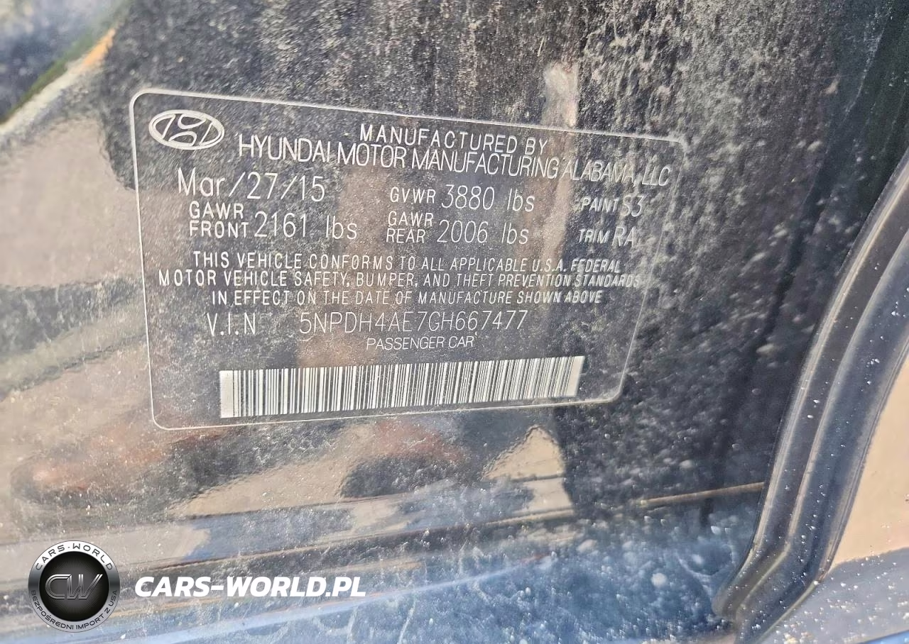 2016 Hyundai Elantra Se VIN:5NPDH4AE7GH667477 - 12