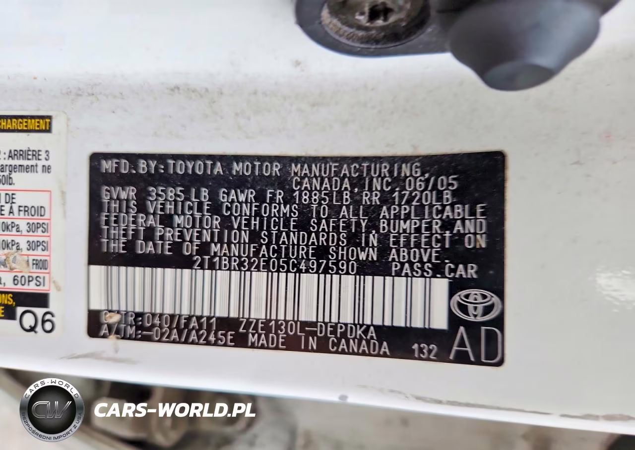 2005 Toyota Corolla Ce VIN:2T1BR32E05C497590 - 12