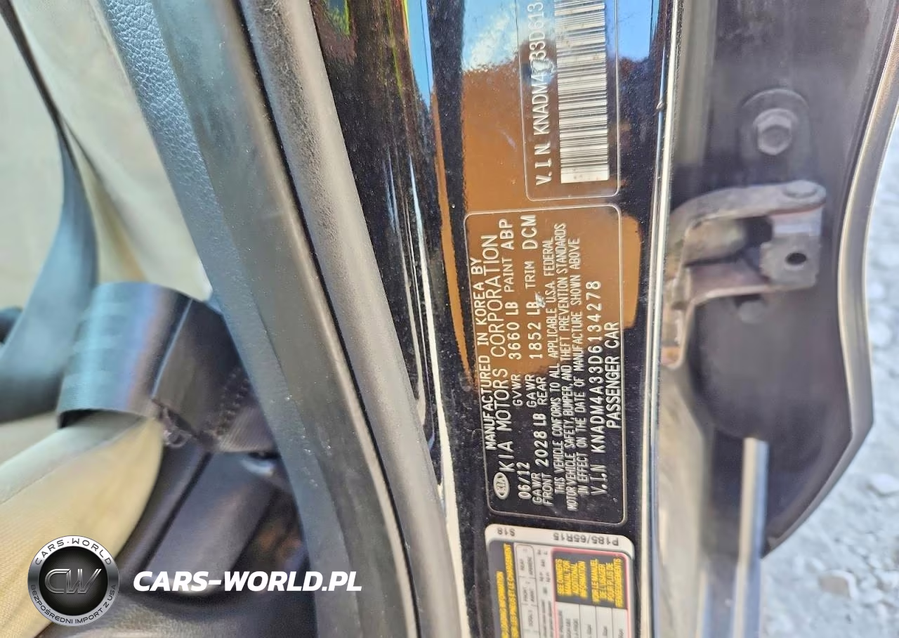 2013 Kia Rio Lx VIN:KNADM4A33D6134278 - 12