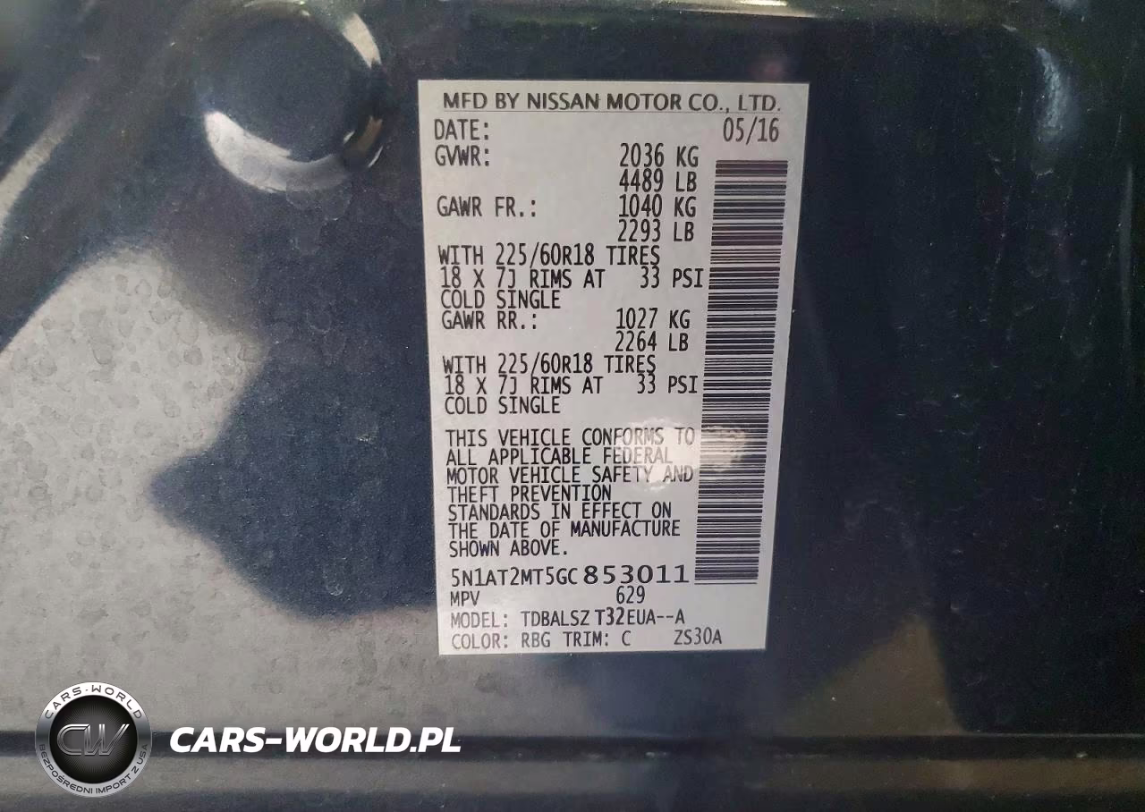 2016 Nissan Rogue Sl VIN:5N1AT2MT5GC853011 - 13