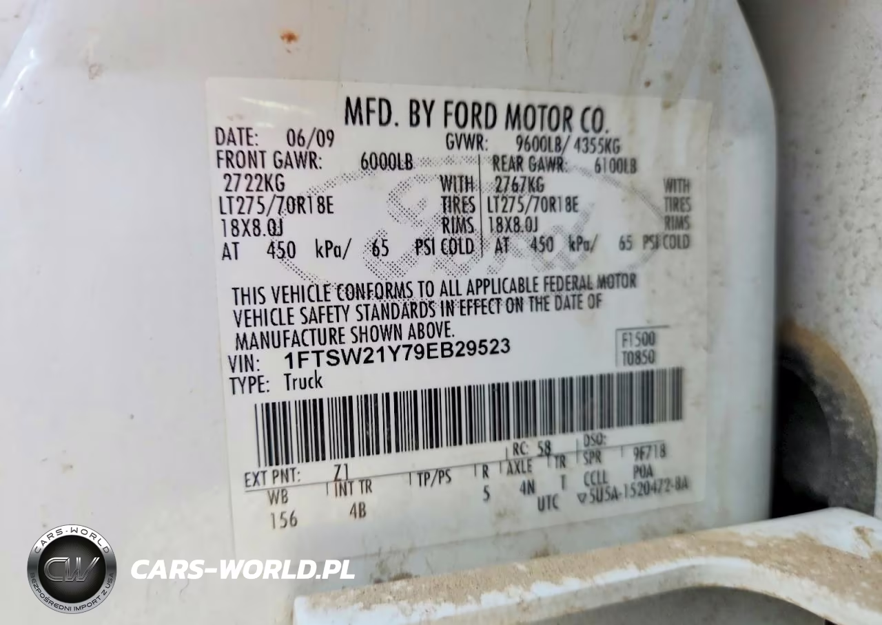 2009 Ford F250 Sd VIN:1FTSW21Y79EB29523 - 12