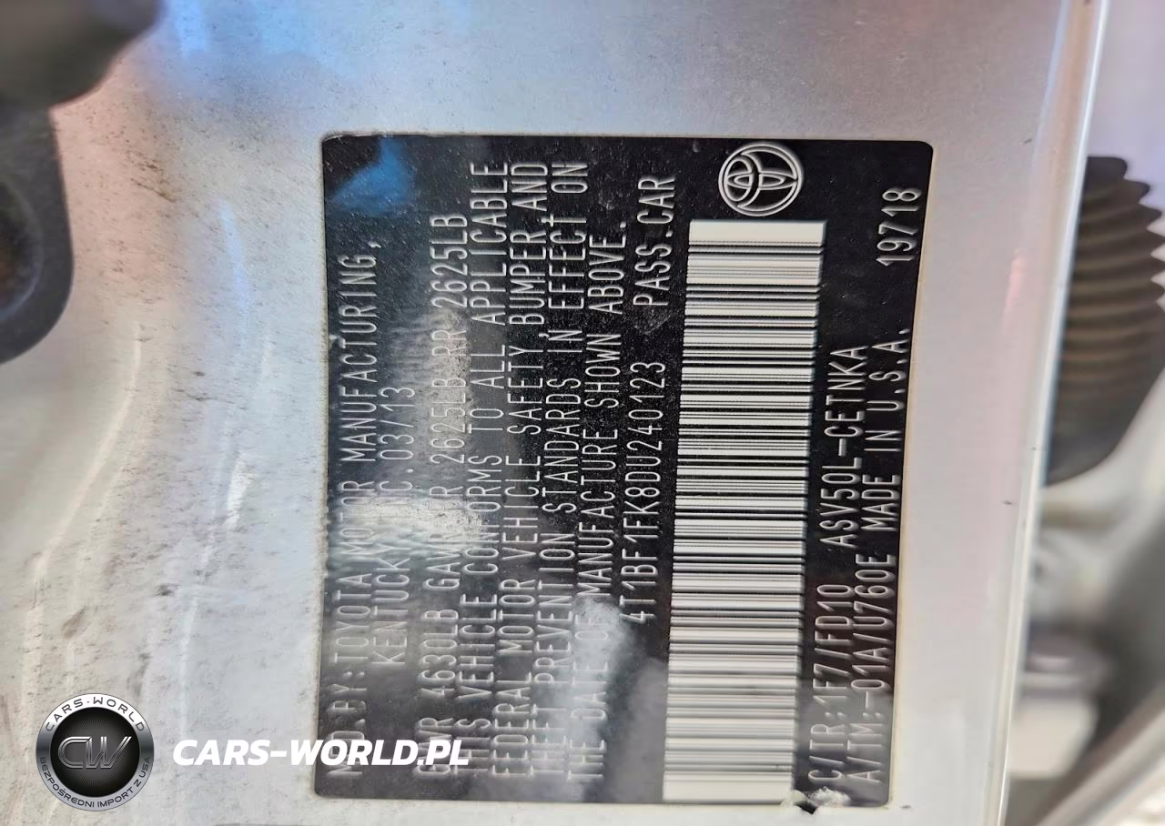 2013 Toyota Camry Le VIN:4T1BF1FK8DU240123 - 13