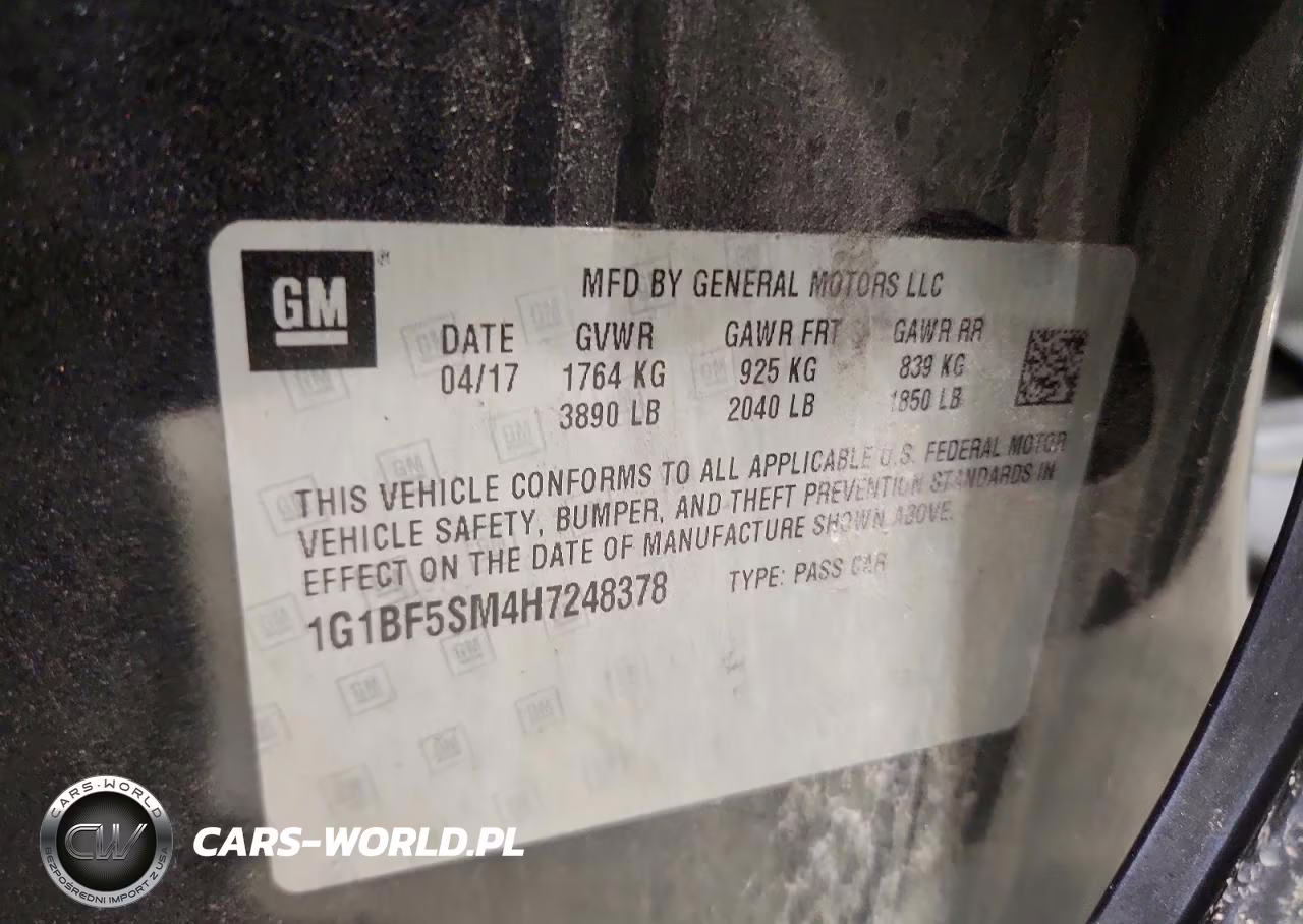 2017 Chevrolet Cruze Premier VIN:1G1BF5SM4H7248378 - 12
