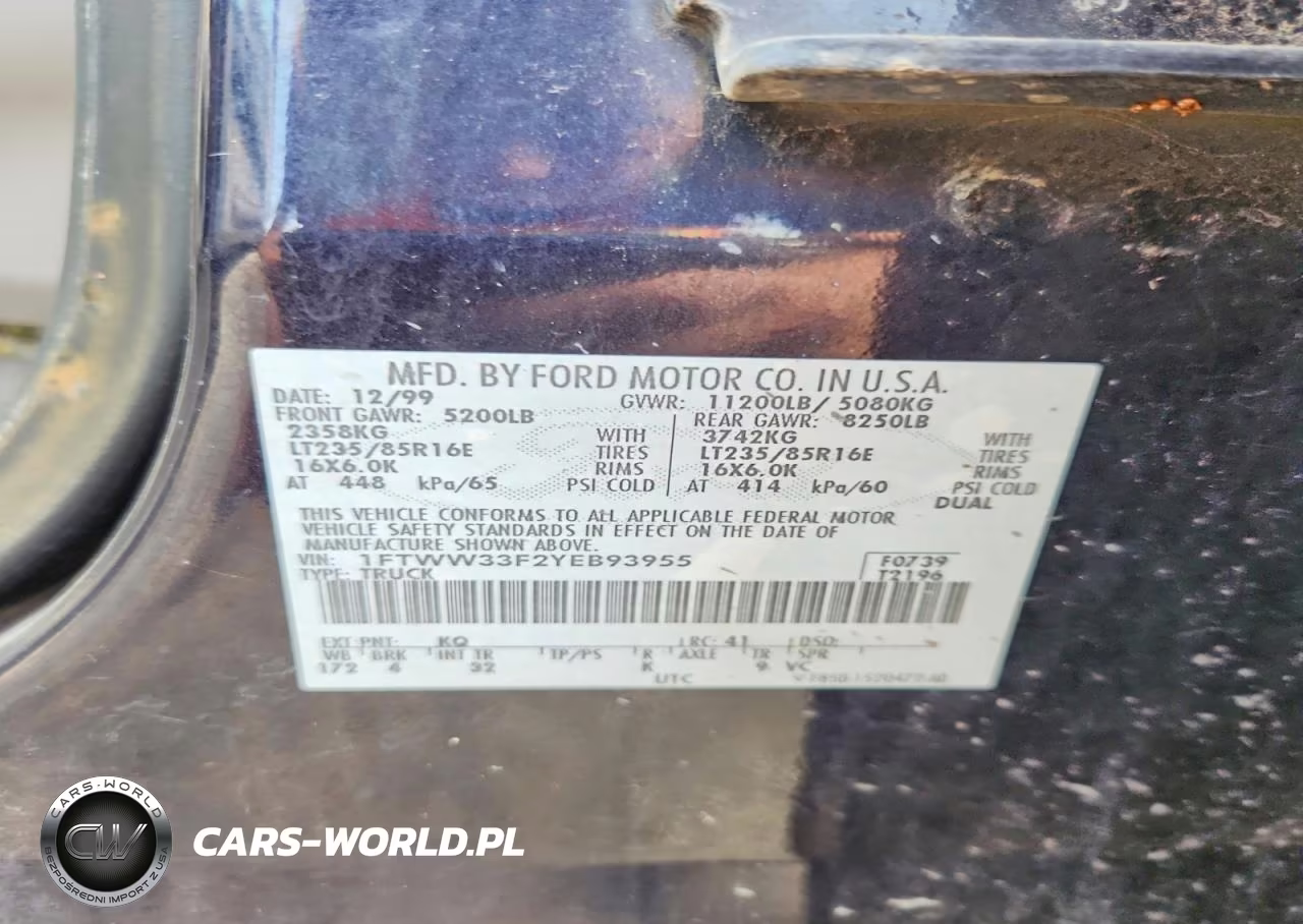 2000 Ford F350 Super VIN:1FTWW33F2YEB93955 - 12