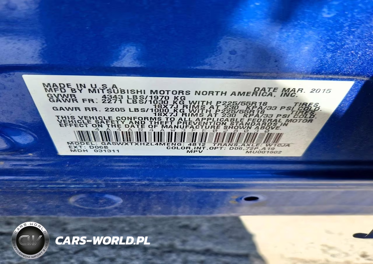 2015 Mitsubishi Outlander Sport Se VIN:4A4AR4AW3FE028030 - 14
