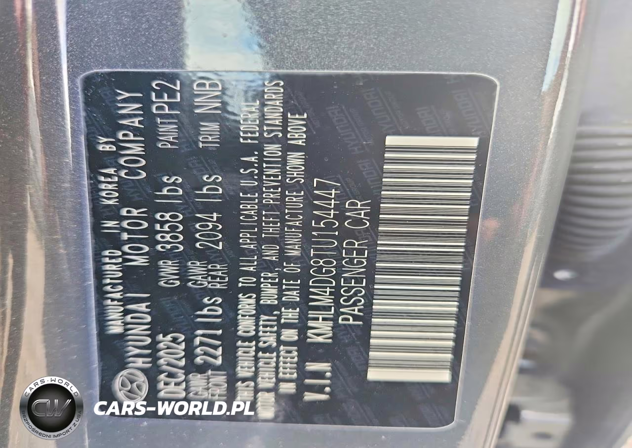 2026 Hyundai Elantra Sel Sport VIN:KMHLM4DG8TU154447 - 13
