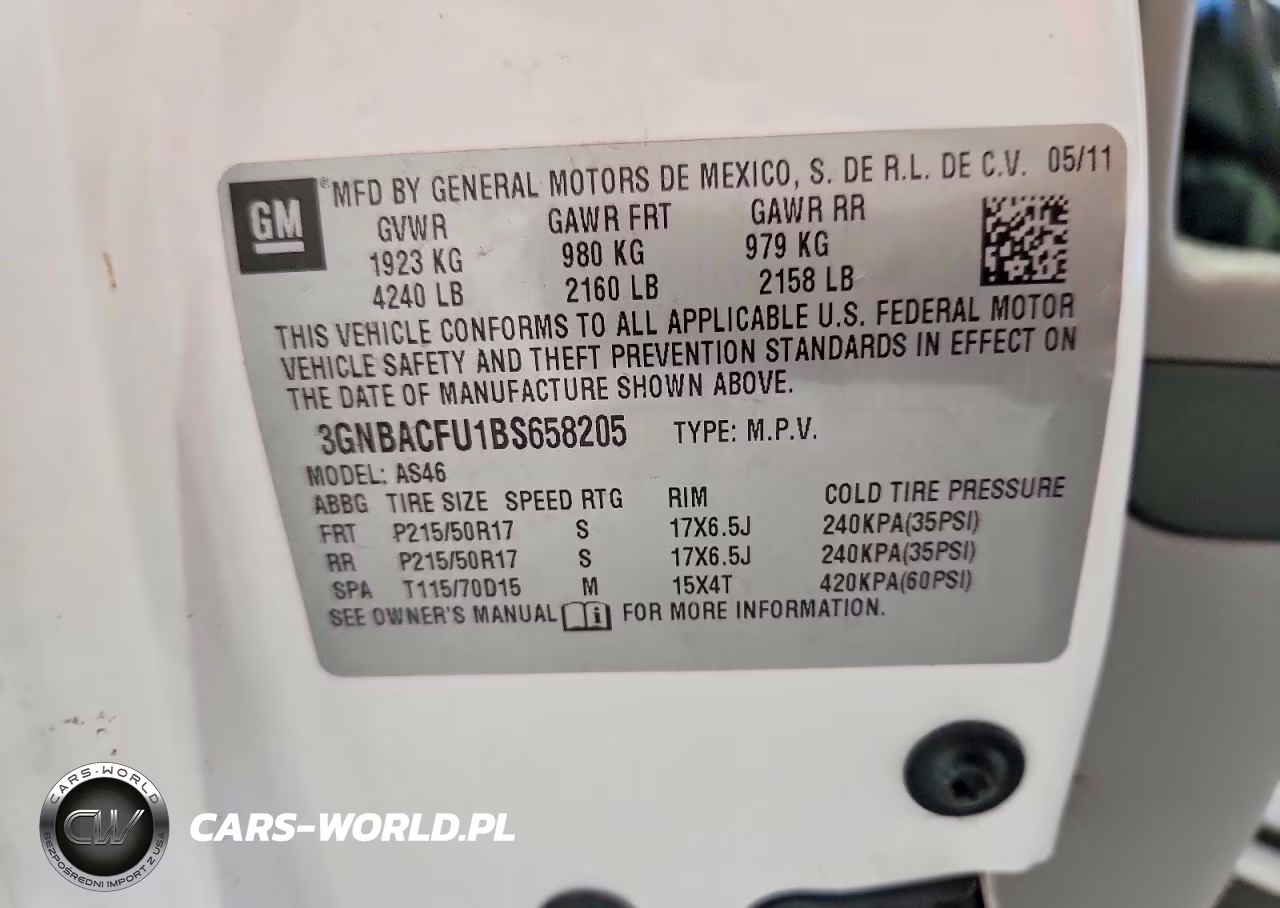 2011 Chevrolet Hhr Lt VIN:3GNBACFU1BS658205 - 12