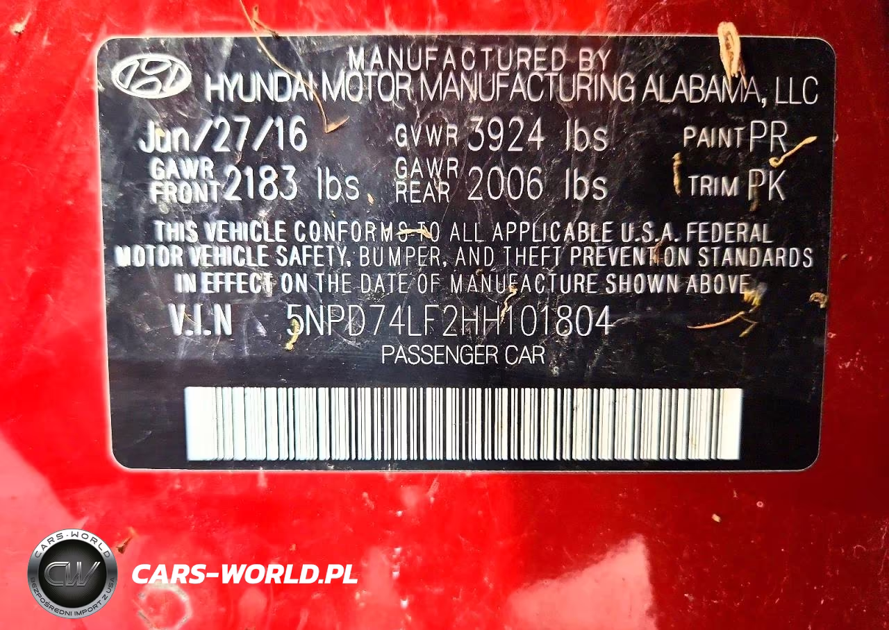 2017 Hyundai Elantra Se VIN:5NPD74LF2HH101804 - 12