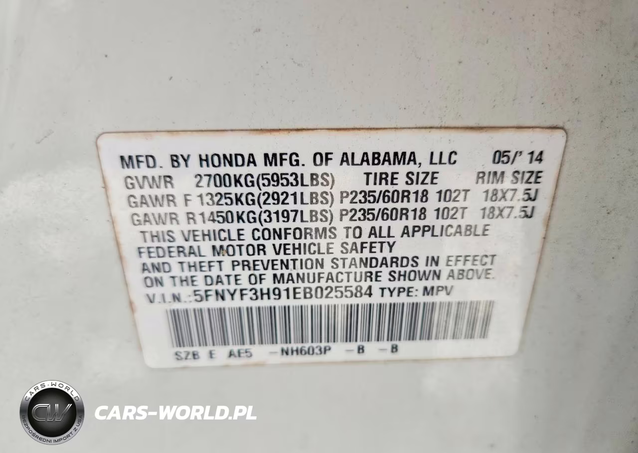 2014 Honda Pilot Touring VIN:5FNYF3H91EB025584 - 12