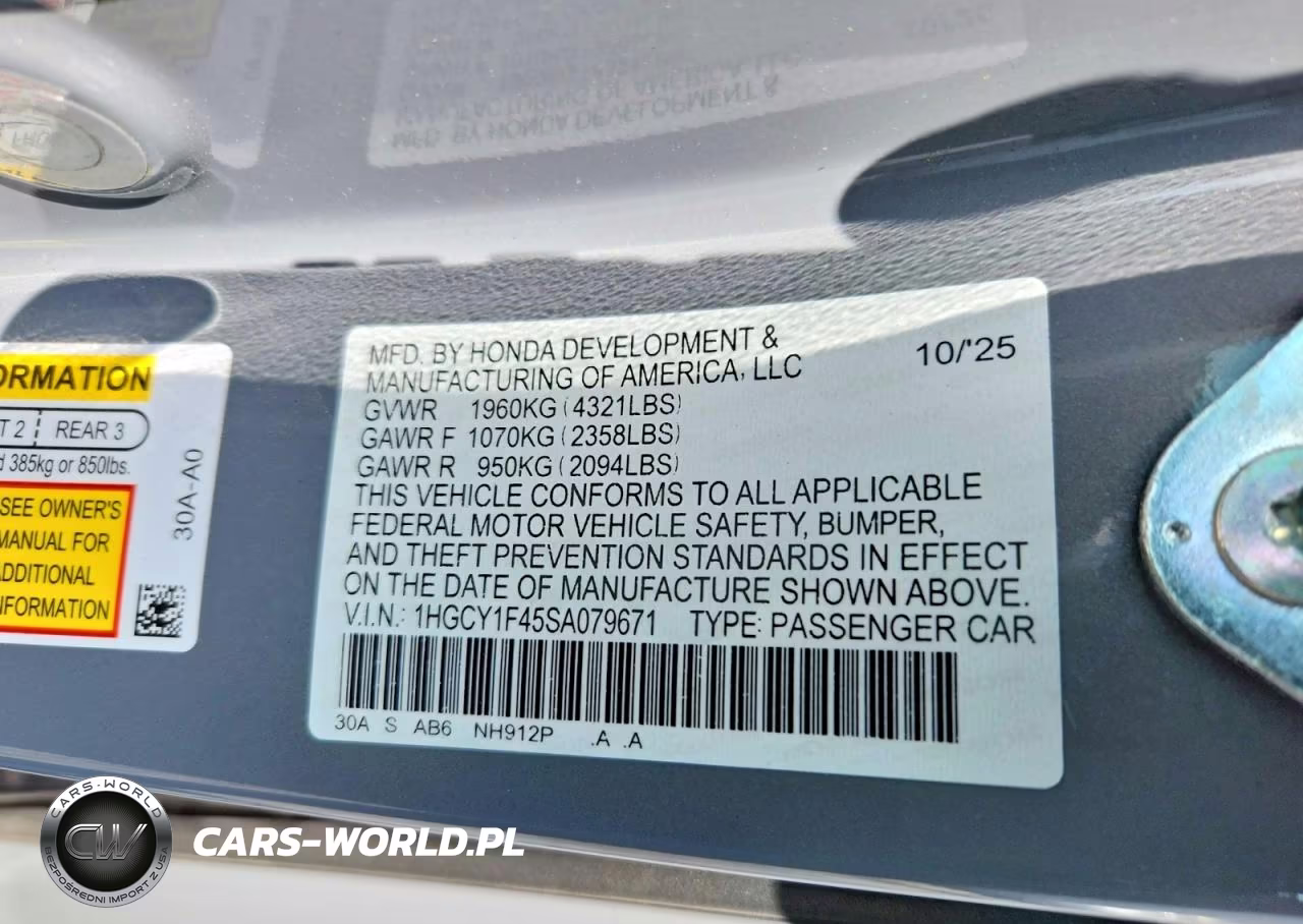 2025 Honda Accord Se VIN:1HGCY1F45SA079671 - 13
