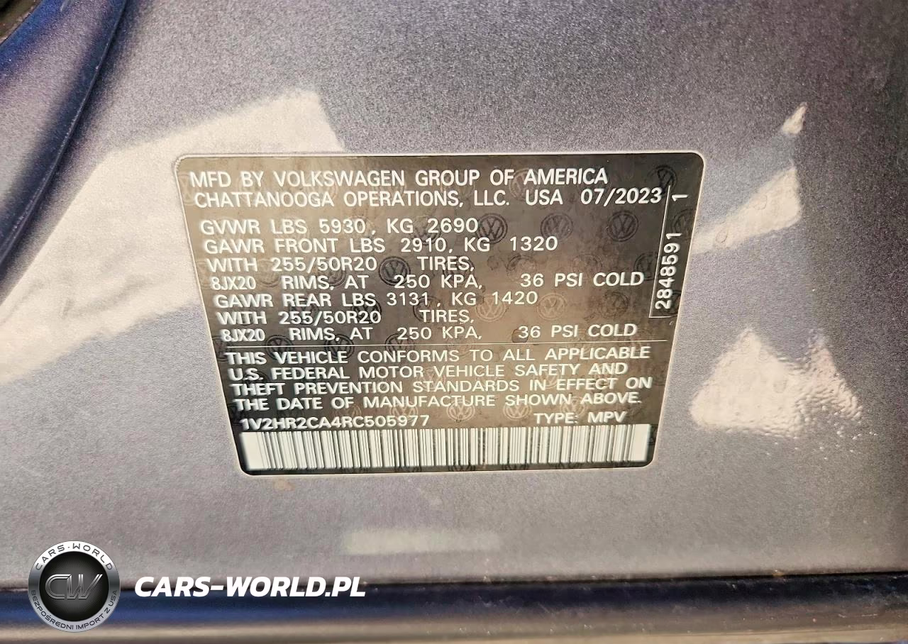 2024 Volkswagen Atlas Se VIN:1V2HR2CA4RC505977 - 13