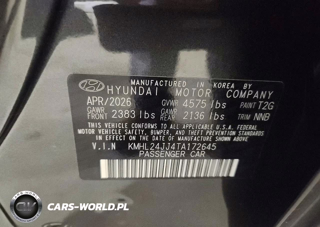 2026 Hyundai Sonata Hybrid Blue VIN:KMHL24JJ4TA172645 - 13