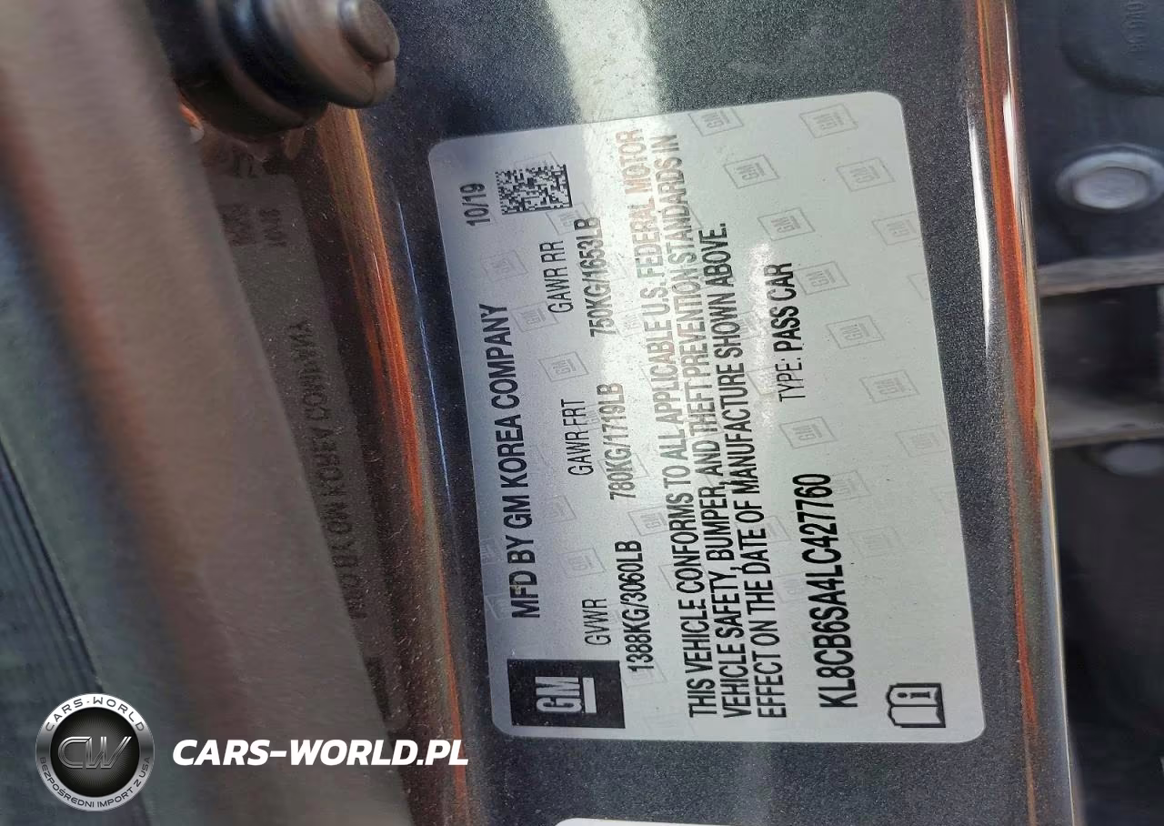 2020 Chevrolet Spark Ls VIN:KL8CB6SA4LC427760 - 12