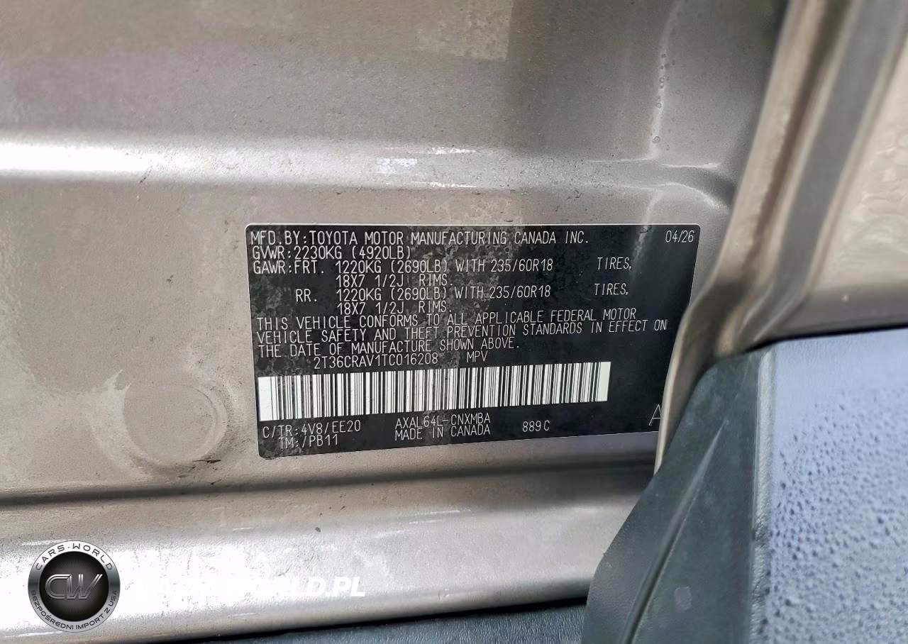 2026 Toyota Rav4 Xle Premium VIN:2T36CRAV1TC016208 - 13
