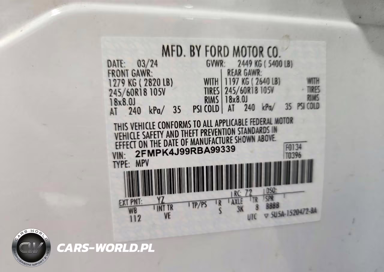 2024 Ford Edge Sel VIN:2FMPK4J99RBA99339 - 13