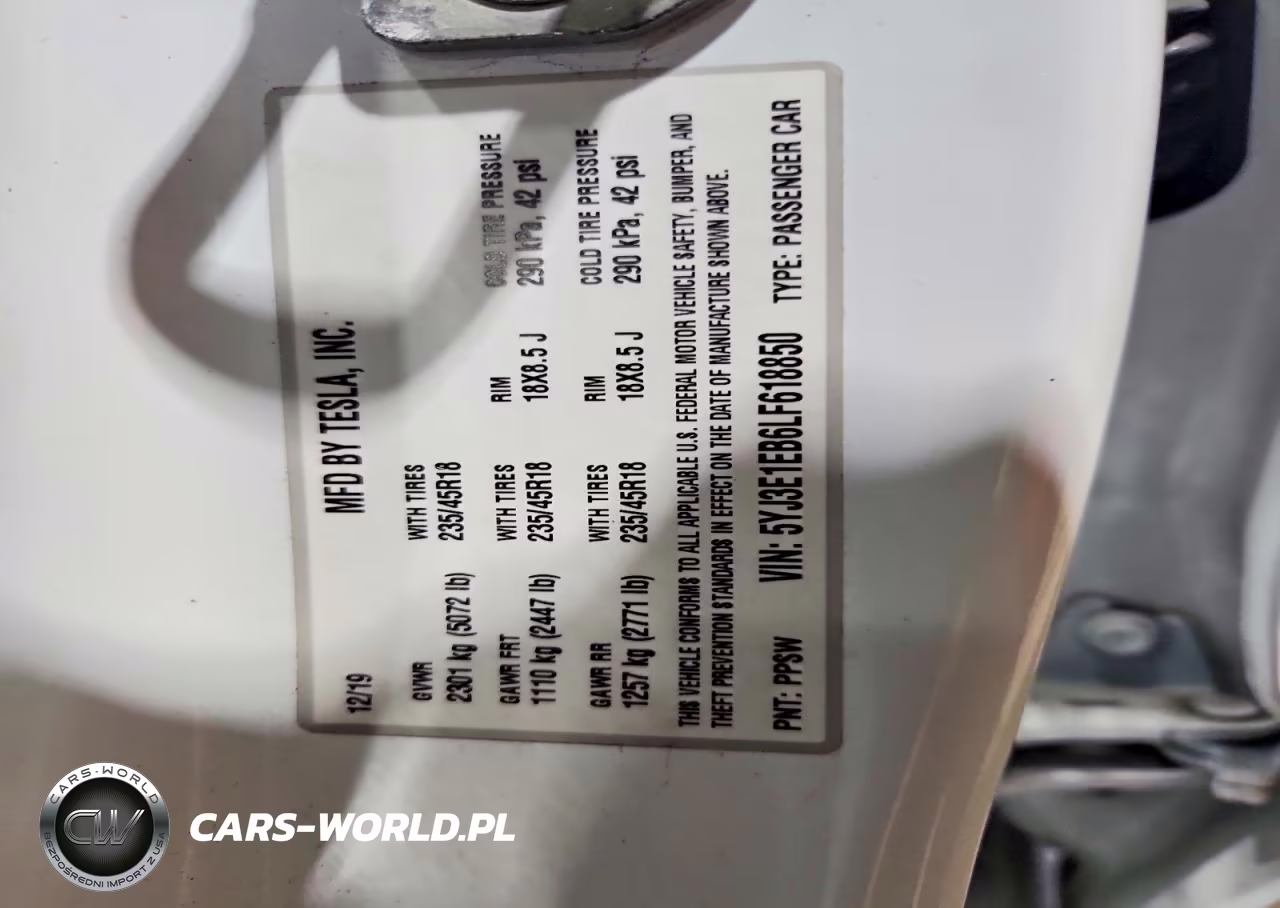 2020 Tesla Model 3 VIN:5YJ3E1EB6LF618850 - 13