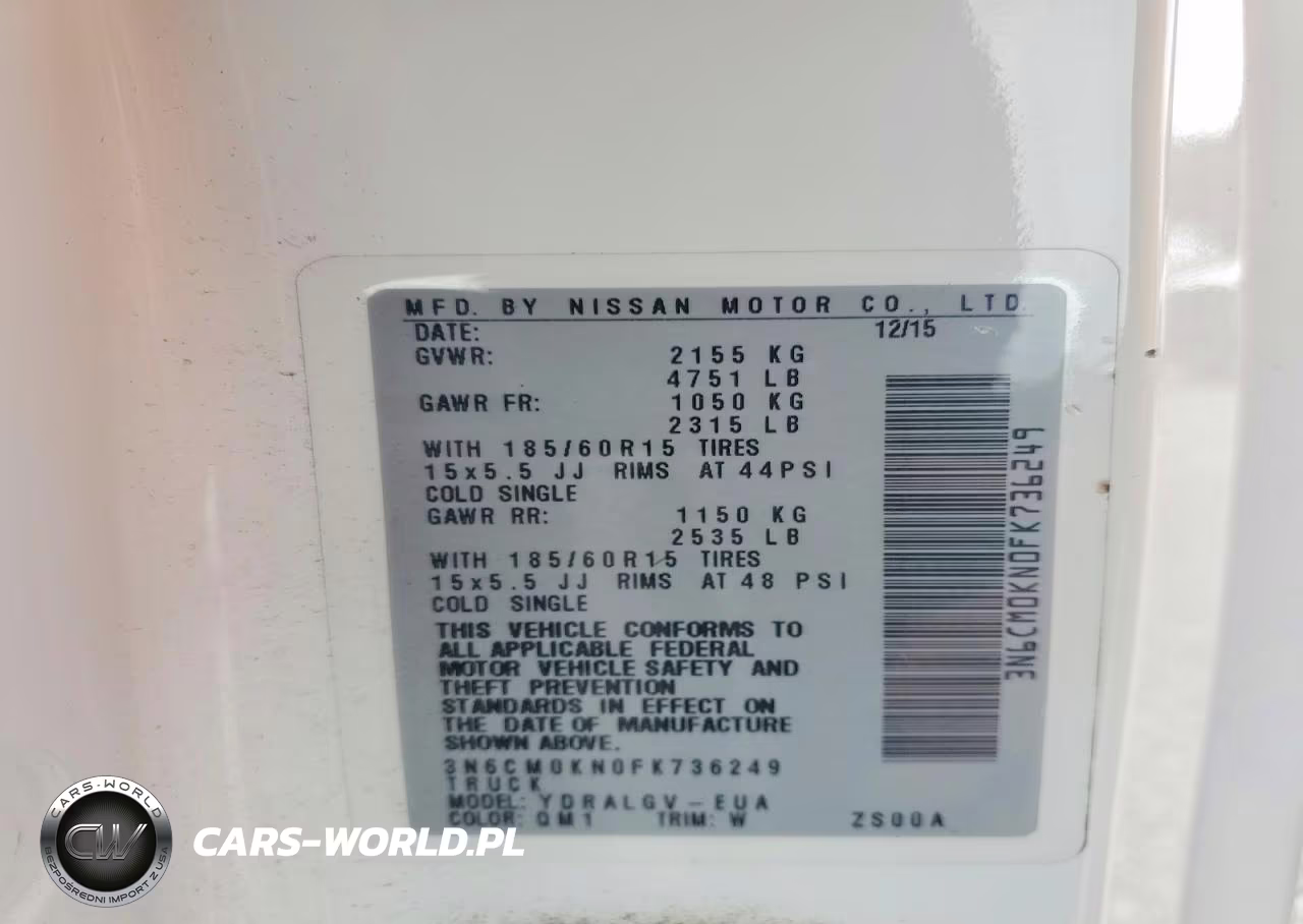 2015 Nissan Nv200 Delivery Van VIN:3N6CM0KN0FK736249 - 12