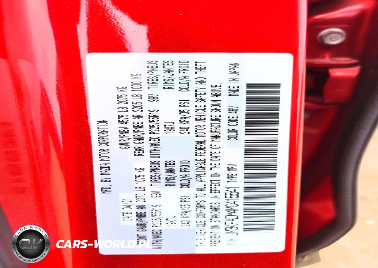 2021 Mazda Cx-5 Grand Touring VIN:JM3KFADM4M0415541 - 14