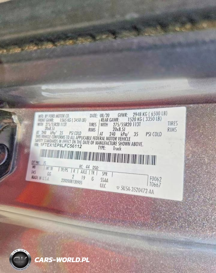 2020 Ford F150 Super Cab VIN:1FTEX1EP8LFC56112 - 12