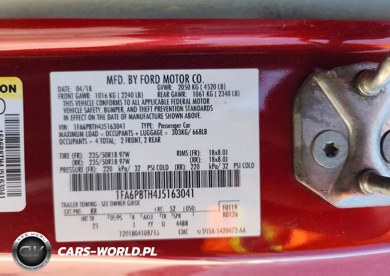 2018 Ford Mustang Ecoboost VIN:1FA6P8TH4J5163041 - 12