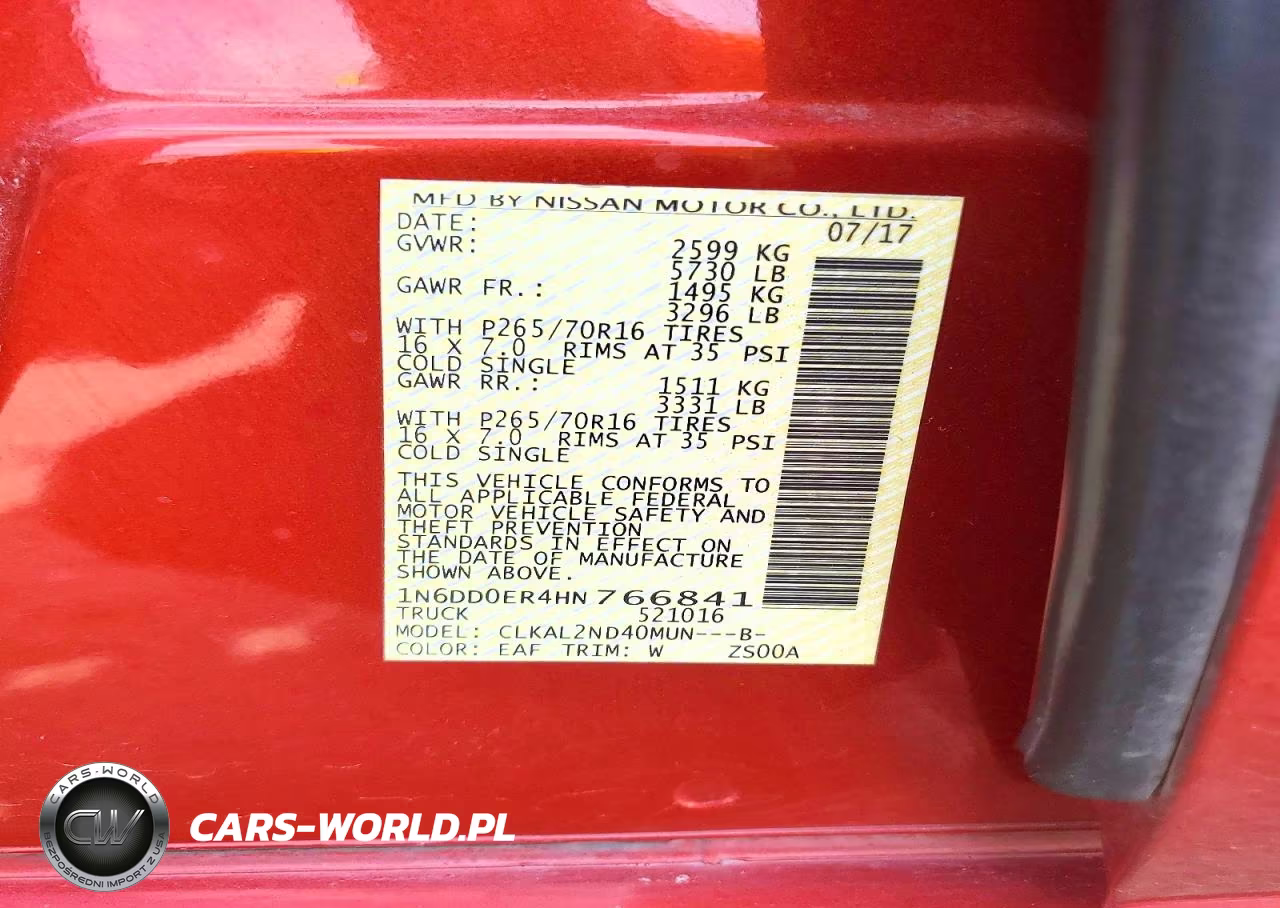 2017 Nissan Frontier Sv VIN:1N6DD0ER4HN766841 - 12