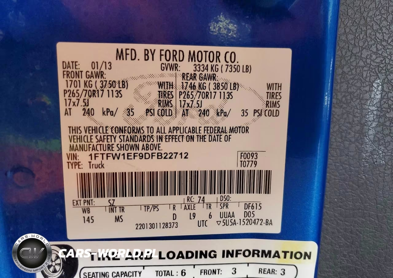 2013 Ford F150 Supercrew VIN:1FTFW1EF9DFB22712 - 12