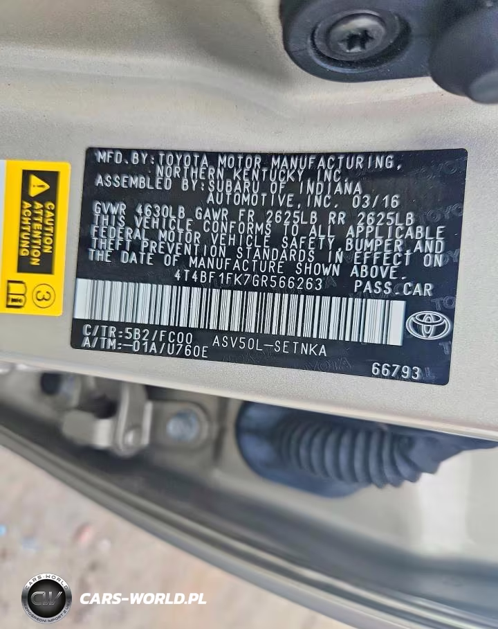 2016 Toyota Camry Le VIN:4T4BF1FK7GR566263 - 12