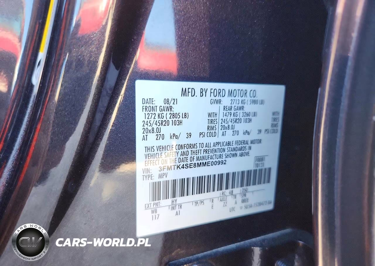 2021 Ford Mustang Mach-E Gt VIN:3FMTK4SE8MME00992 - 13