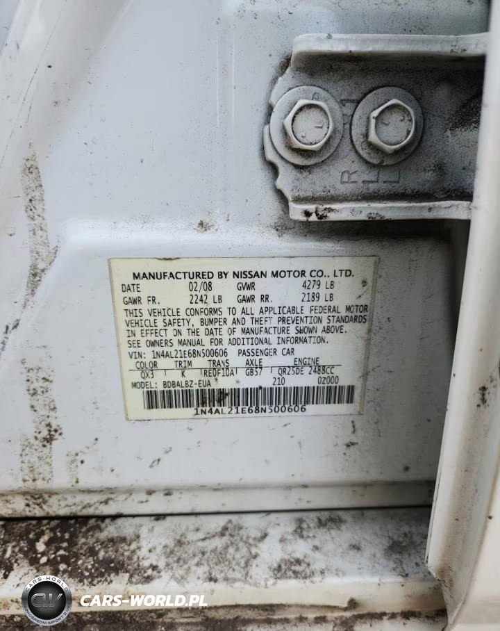2008 Nissan Altima 2.5 VIN:1N4AL21E68N500606 - 13
