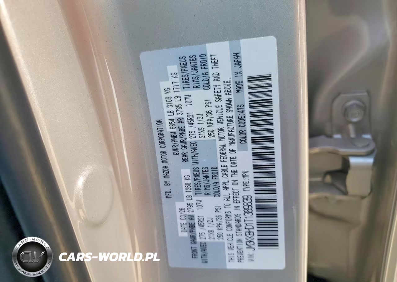 2026 Mazda Cx-90 Preferred VIN:JM3KKBHD1T1389839 - 13