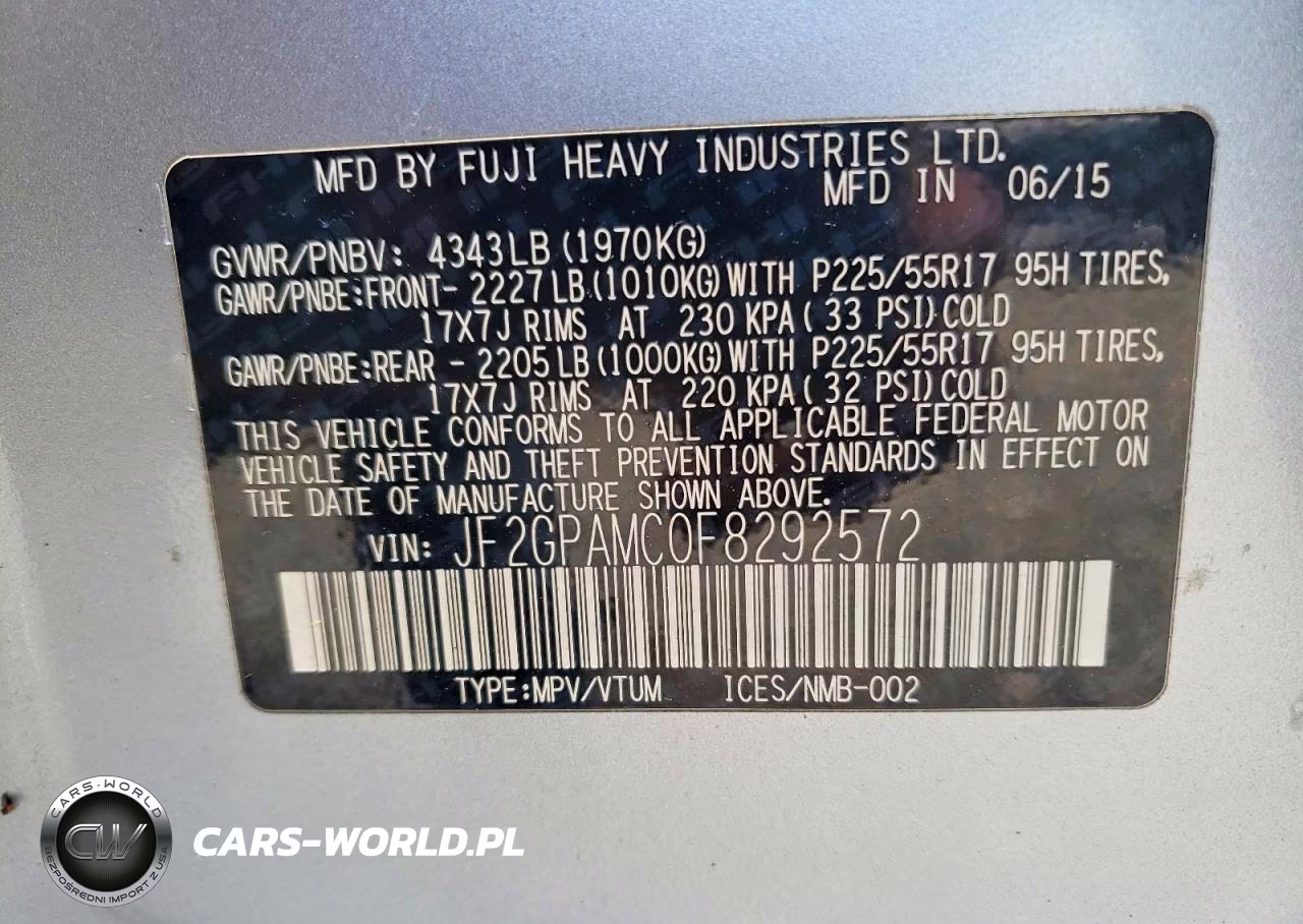 2015 Subaru Xv Crosstrek 2.0 Limited VIN:JF2GPAMC0F8292572 - 12