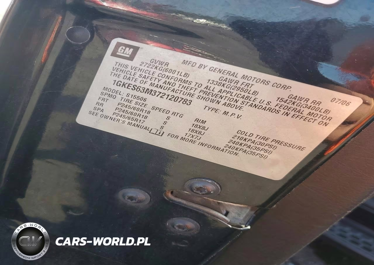 2007 GMC Envoy Denali VIN:1GKES63M372120783 - 12