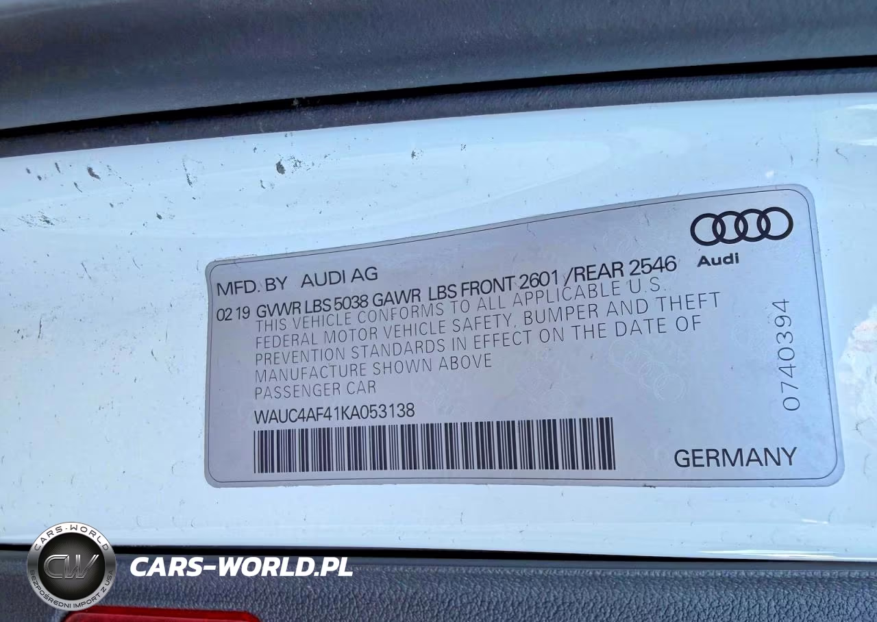2019 Audi S4 Prestige VIN:WAUC4AF41KA053138 - 10