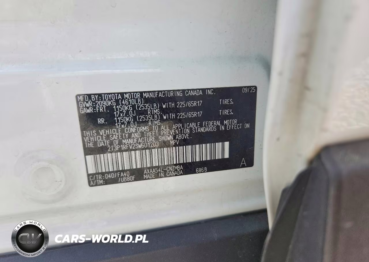 2025 Toyota Rav4 Xle VIN:2T3P1RFV2SW601203 - 12