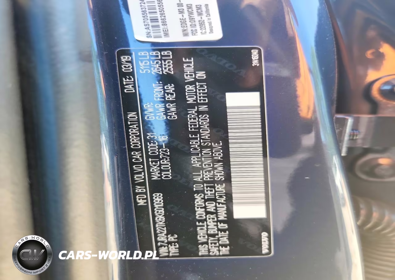 2019 Volvo S60 T6 Momentum VIN:7JRA22TK6KG010969 - 12