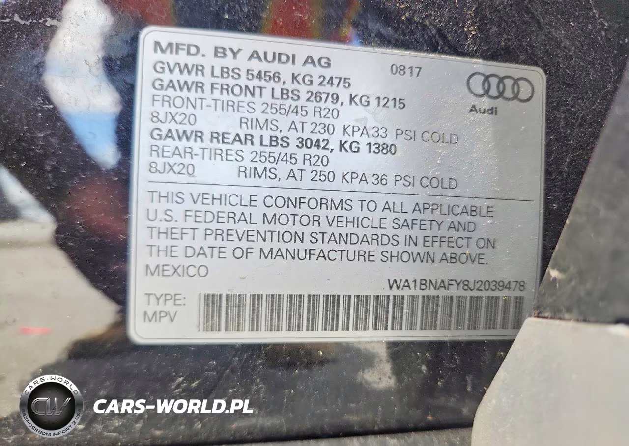 2018 Audi Q5 Premium Plus VIN:WA1BNAFY8J2039478 - 14