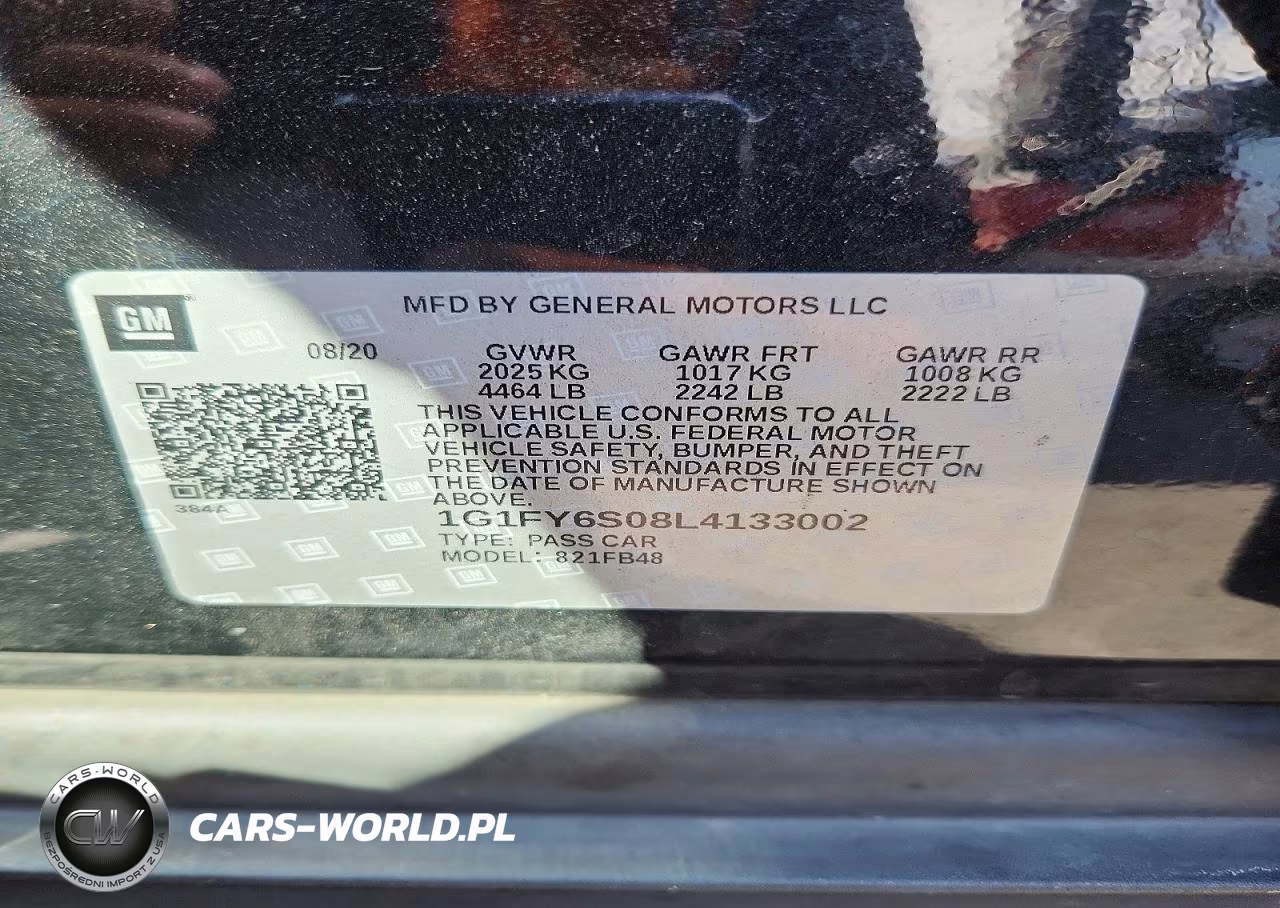 2020 Chevrolet Bolt Ev Lt VIN:1G1FY6S08L4133002 - 12