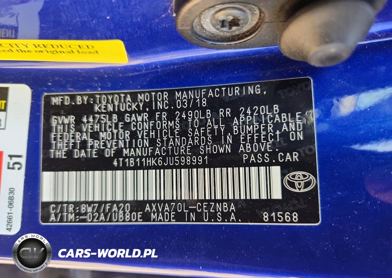2018 Toyota Camry Le VIN:4T1B11HK6JU598991 - 12