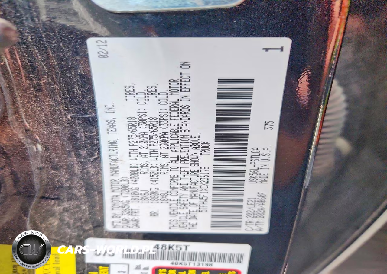 2012 Toyota Tundra Crewmax Limited VIN:5TFHW5F1XCX236178 - 12