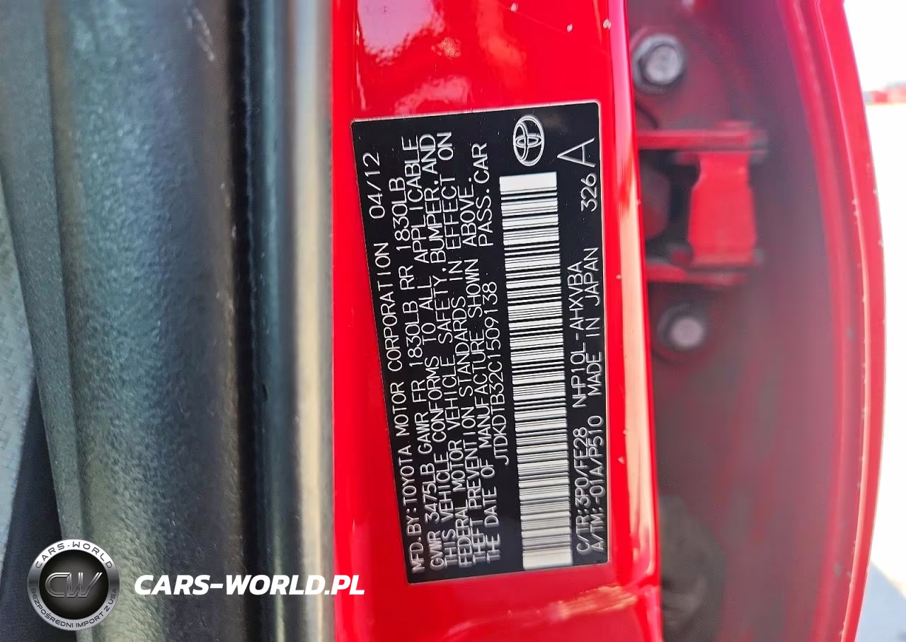2012 Toyota Prius C One VIN:JTDKDTB32C1509138 - 12