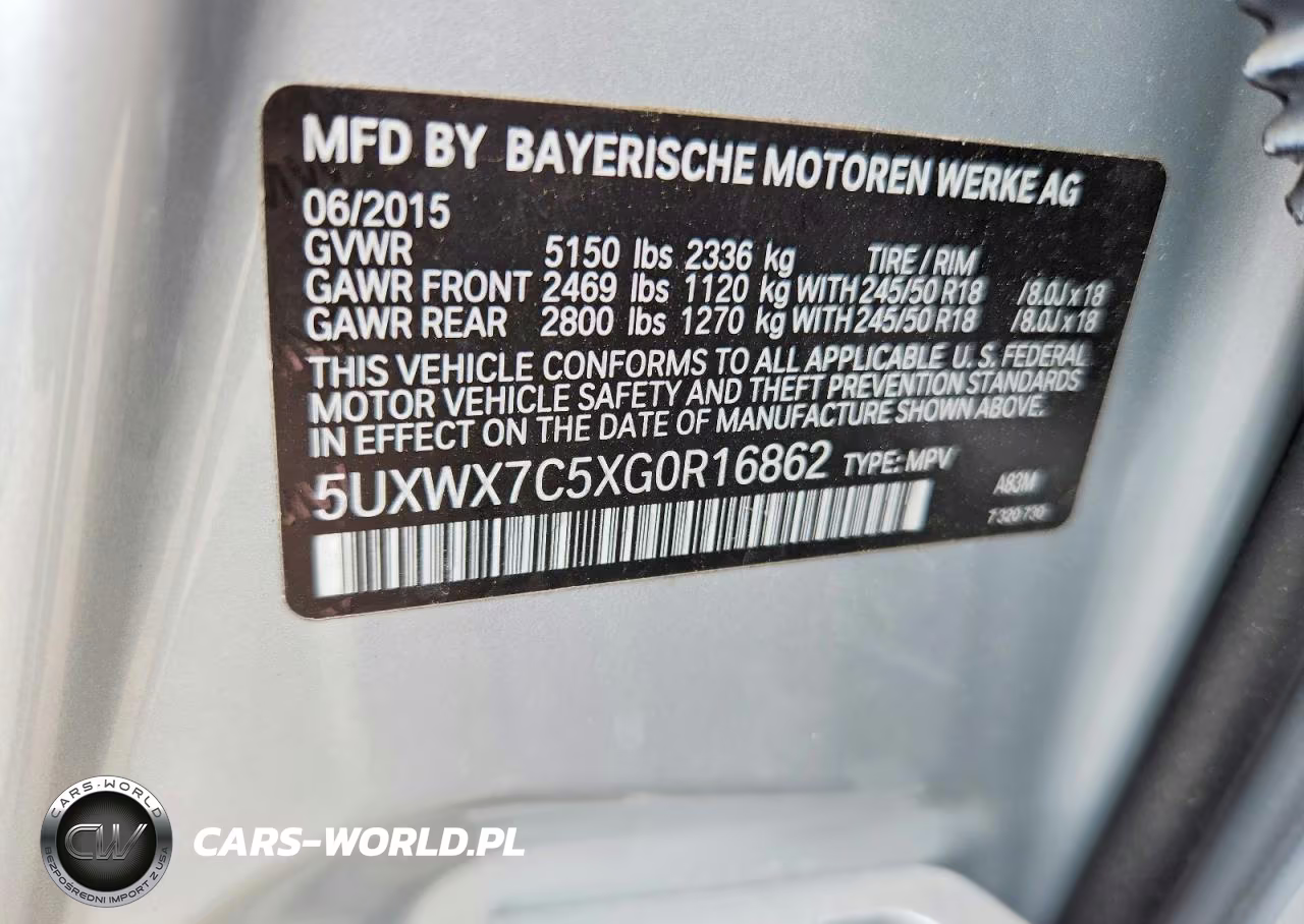 2016 BMW X3 xDrive35I VIN:5UXWX7C5XG0R16862 - 13