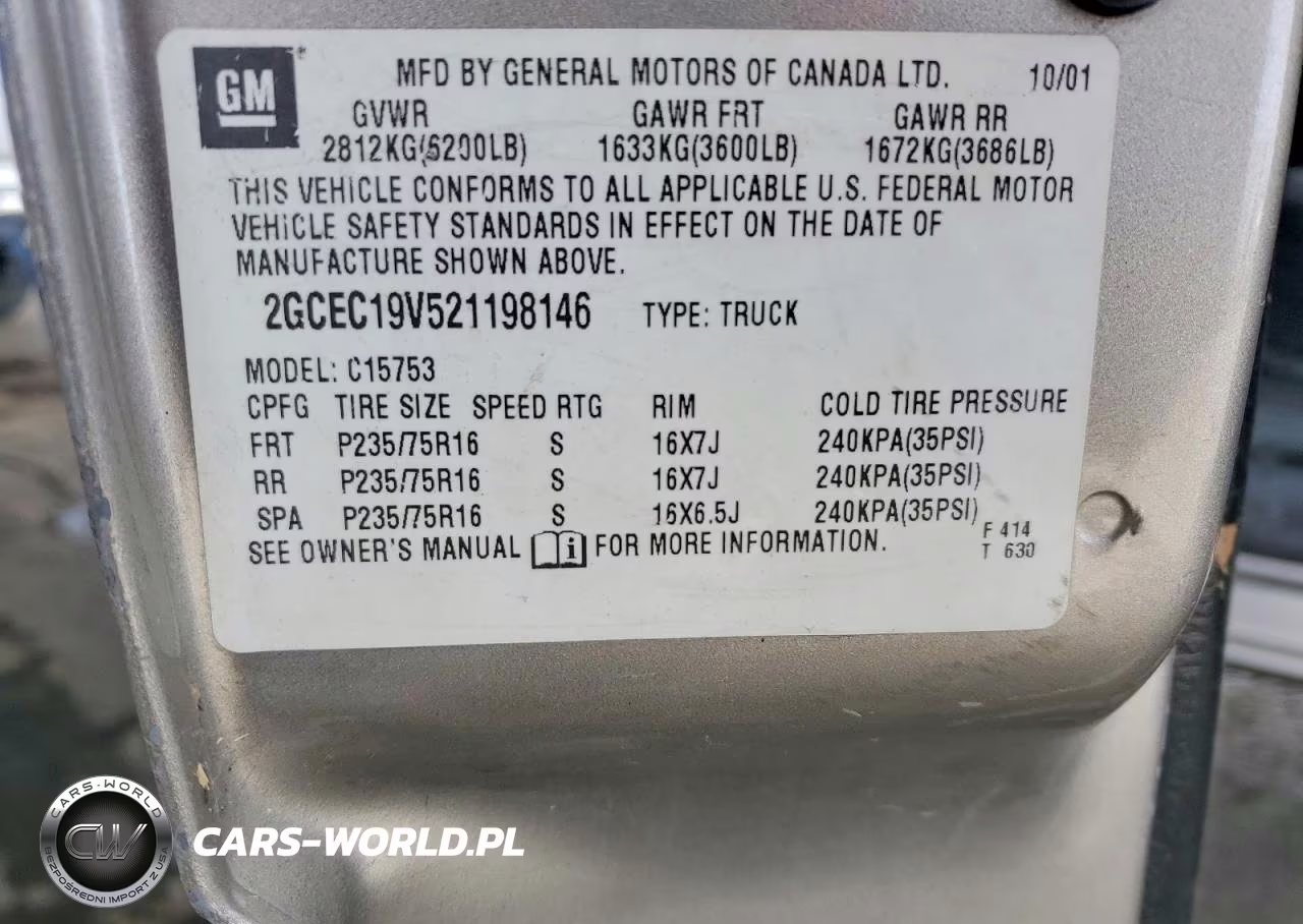 2002 Chevrolet Silverado C1500 VIN:2GCEC19V521198146 - 12