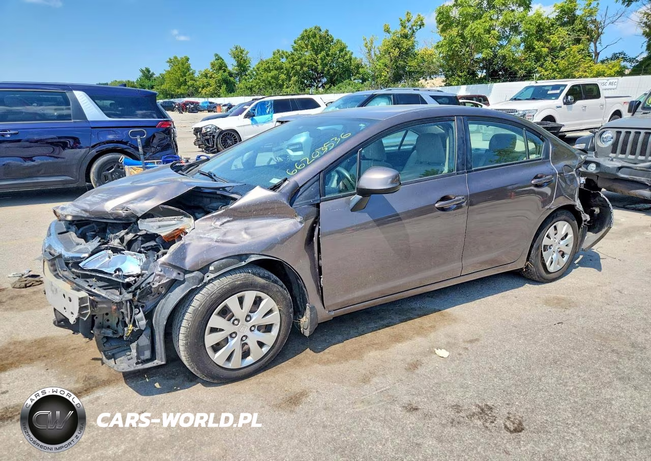 2012 Honda Civic Lx VIN:19XFB2F53CE062278 - 1