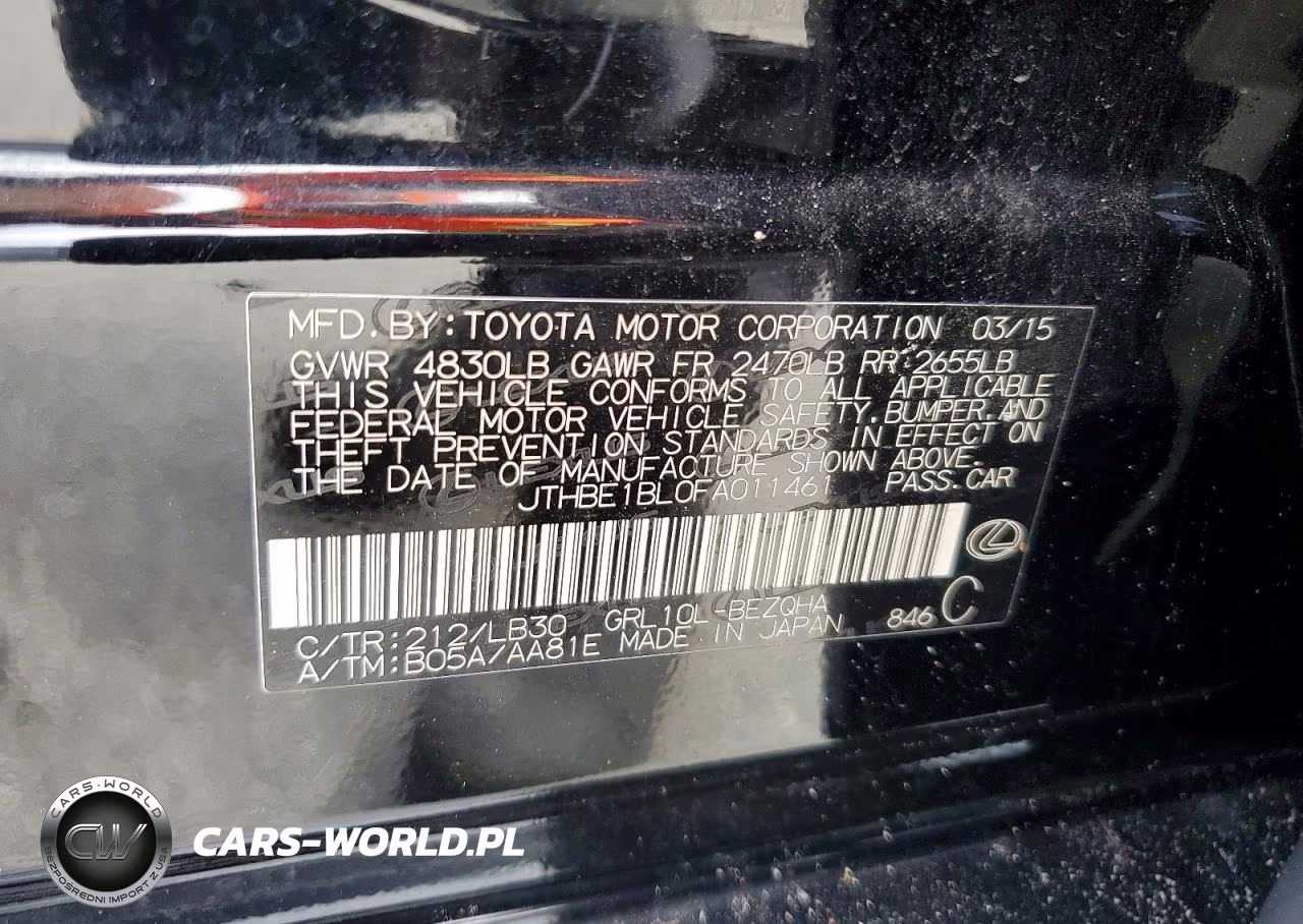 2015 Lexus Gs 350 VIN:JTHBE1BL0FA011461 - 13